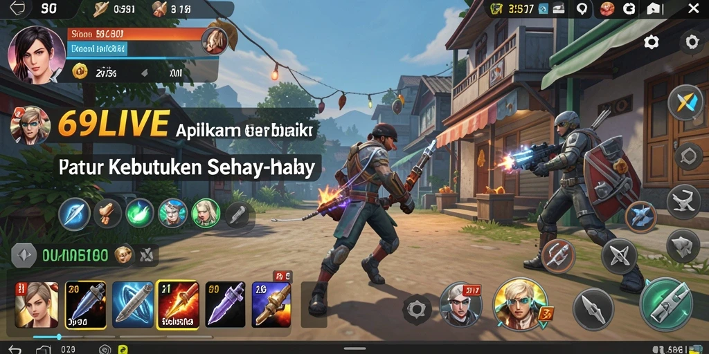 Tampilan utama aplikasi <strong>69LIVE</strong> menampilkan berbagai alat utilitas yang berguna.