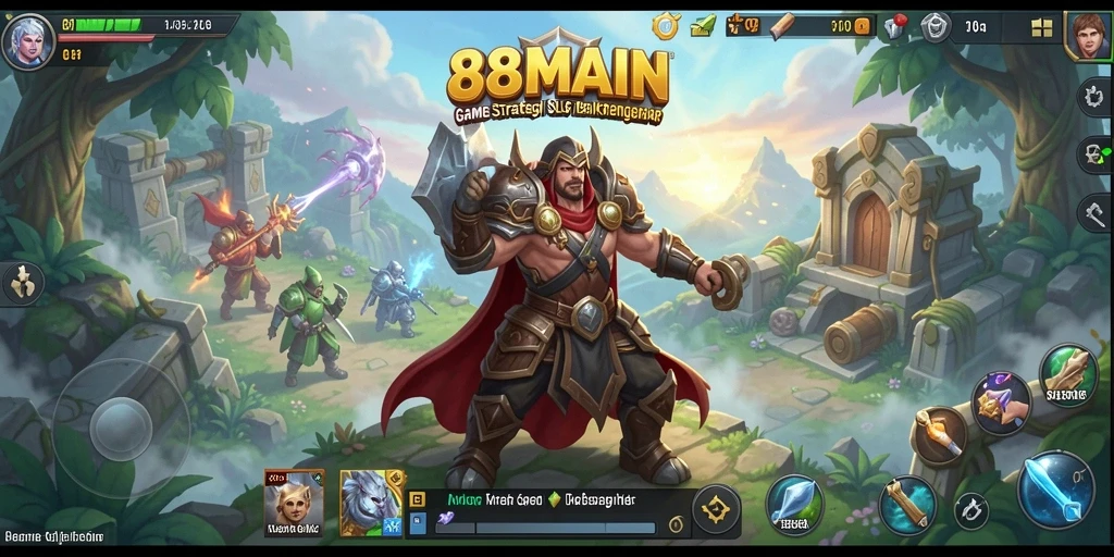 Tangkapan layar gameplay 88MAIN menunjukkan aksi pertempuran strategi yang menarik.