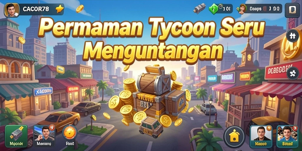 Screenshot CACOR78 menunjukkan gameplay Tycoon yang menarik dan interaktif.