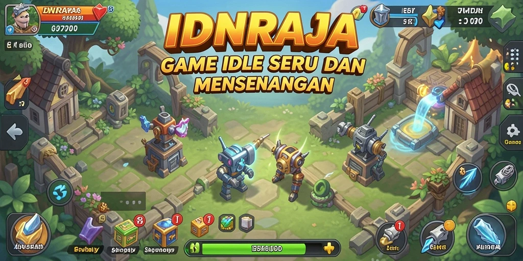 Tampilan gameplay seru dalam game Idle IDNRAJA yang menarik.