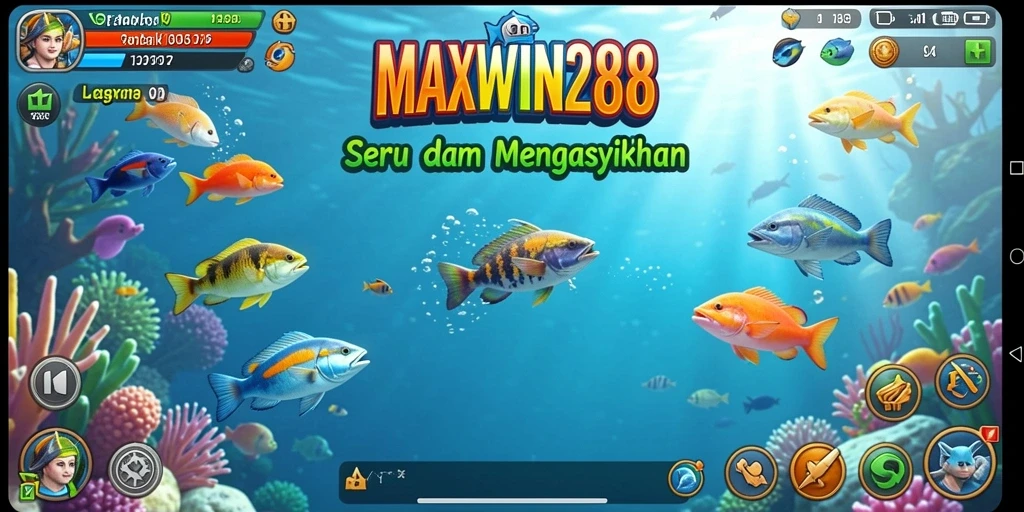 Tampilan menarik dari gameplay Tembak Ikan MAXWIN288.