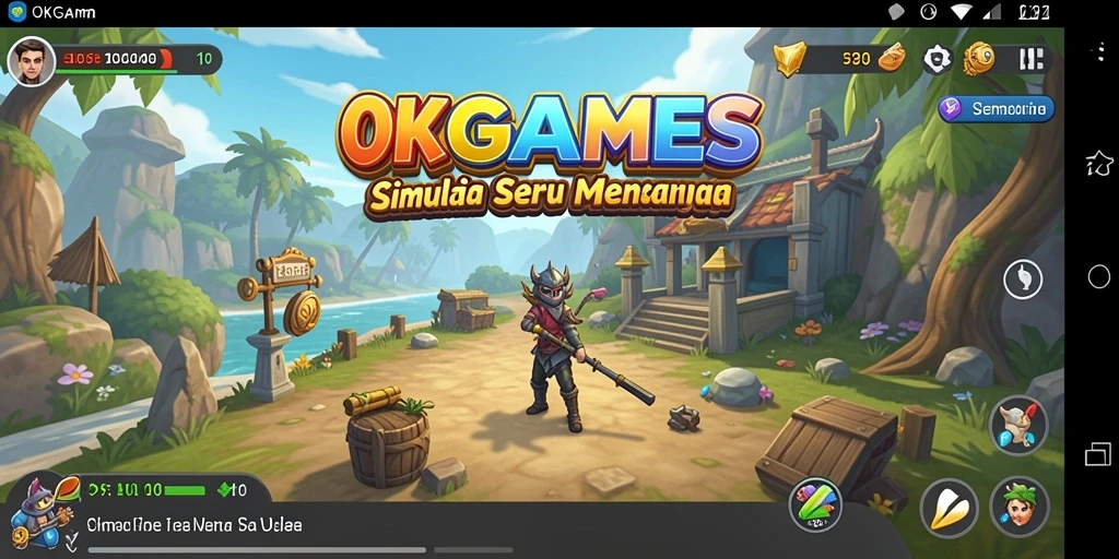 Tampilan gameplay OKGAMES yang menarik dan seru dalam simulasi.