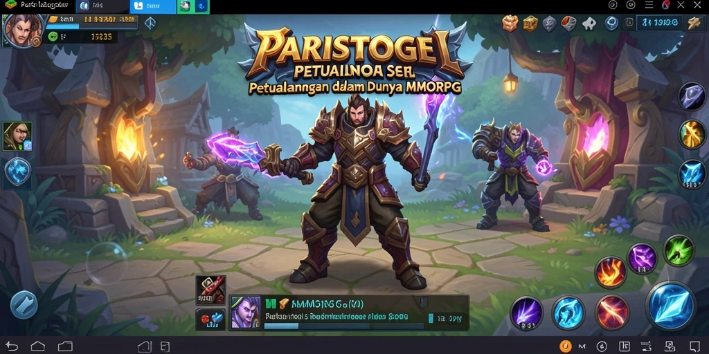 Tangkapan layar menunjukkan aksi seru dalam pertempuran MMORPG.