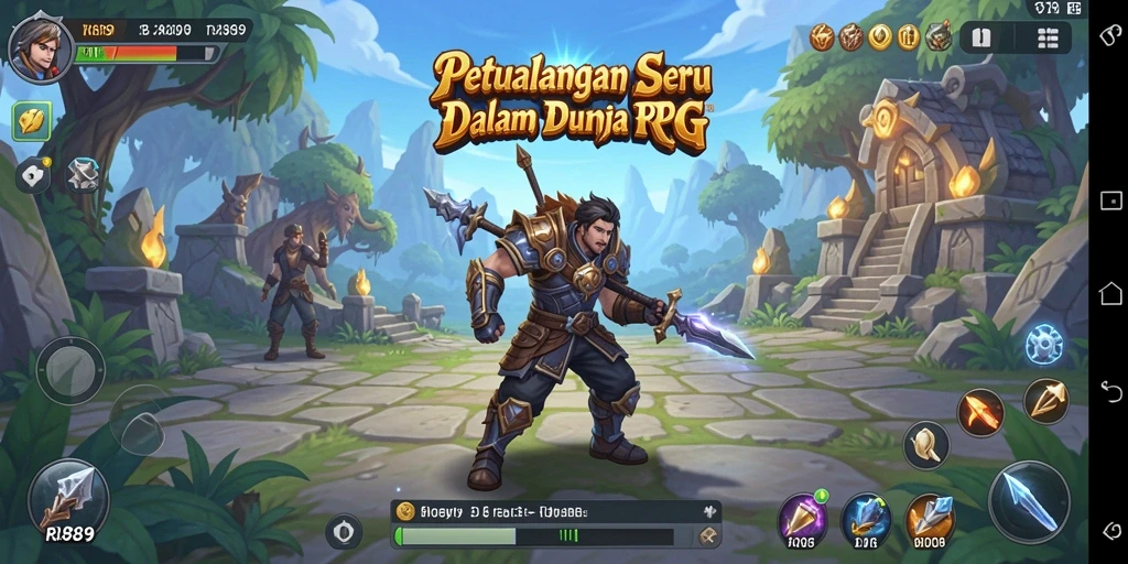 Screenshot menunjukkan aksi petualangan yang menegangkan dalam RI889.