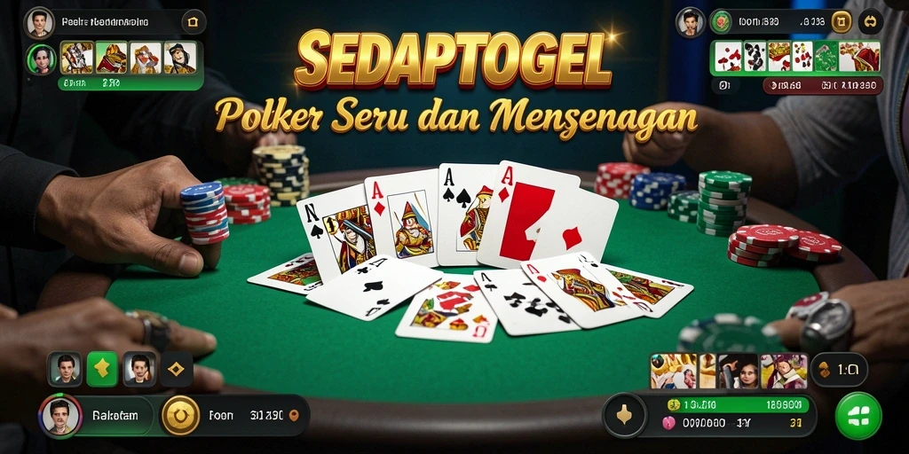 Tampilan antarmuka menarik saat bermain Poker di SEDAPTOGEL.