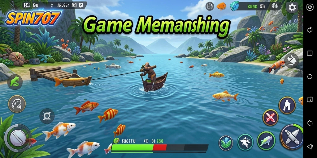 Screenshot gameplay SPIN707 yang menampilkan aksi memancing seru.