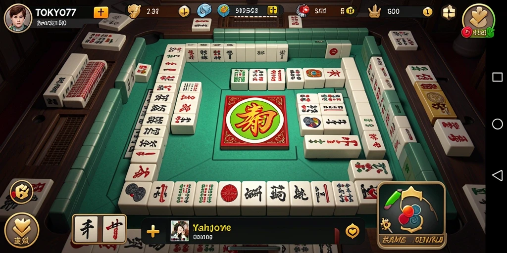Screenshot gameplay TOKYO77 yang menampilkan keseruan permainan Mahjong.